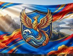 足球队旗设计图案大全 银川队徽凤凰造型参考