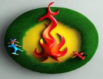 巫山县官渡中学高一14班班徽设计理念，展现团结活力与向上精神