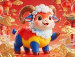 十二生肖羊吉祥物设计图案及寓意，新春祝福传递