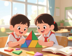 二年级数学有趣七巧板教学：认识七巧板及图形变换拼图
