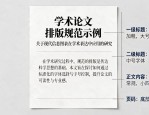 期刊排版设计：论文格式字体字号标准