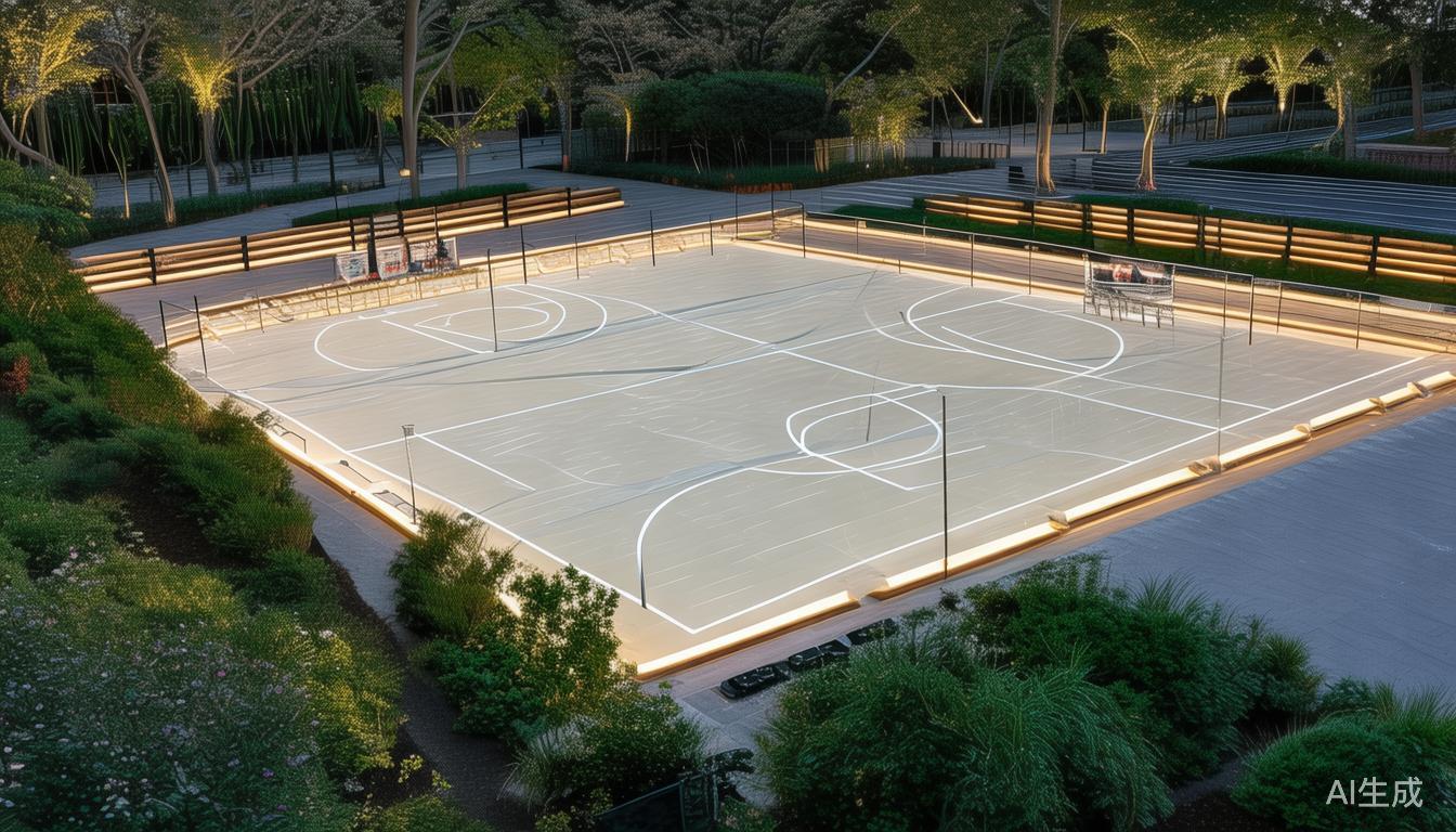 色彩光影设计_篮球场地设计图案_篮球场装修艺术