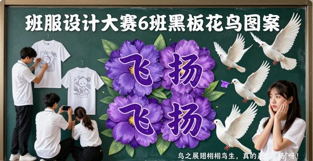 班服设计图案6班_飞扬衣襟班服设计大赛决赛 黑板主题图案设计 繁体楷书圆体字