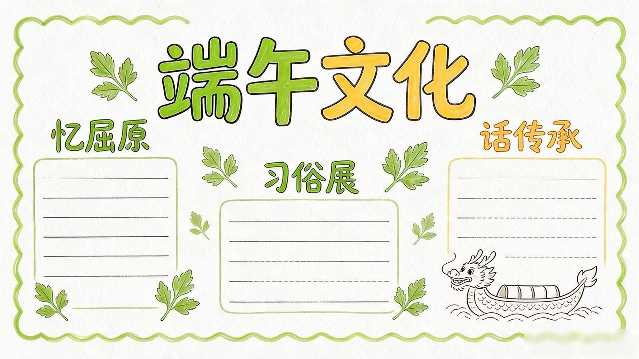 板报设计图案与样式_广平镇中心小学传统文化教育_端午节黑板报评比活动