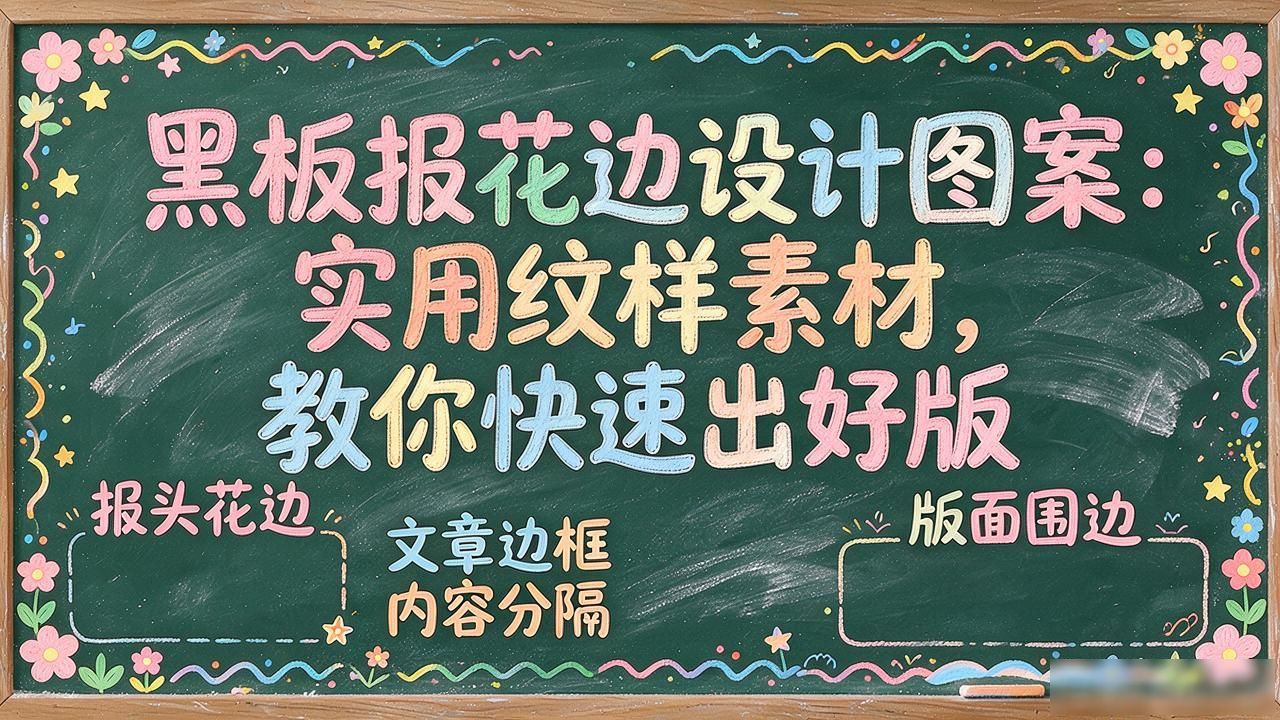 黑板报花边纹样设计_黑板报花边设计图案大全_黑板报标题字体选择