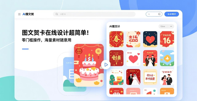零门槛拖拽创作图文贺卡_图文贺卡在线设计流程_贺卡设计排版