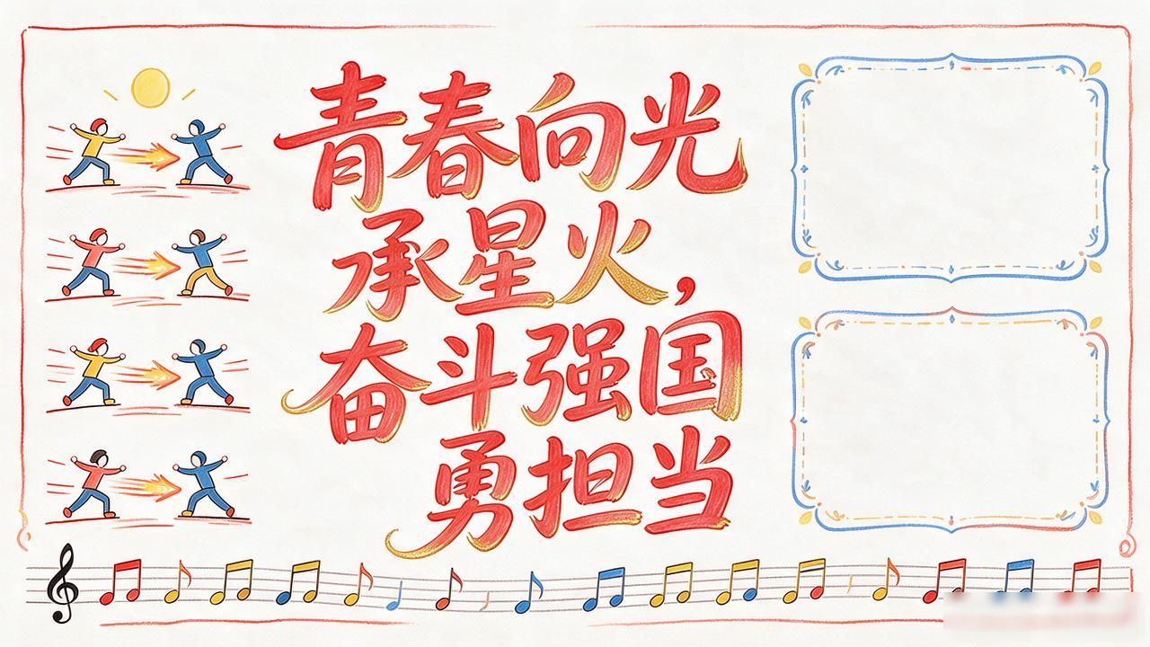 板报设计图案与样式_以笔为炬绘青春_衡水中学实验学校主题黑板报评比活动