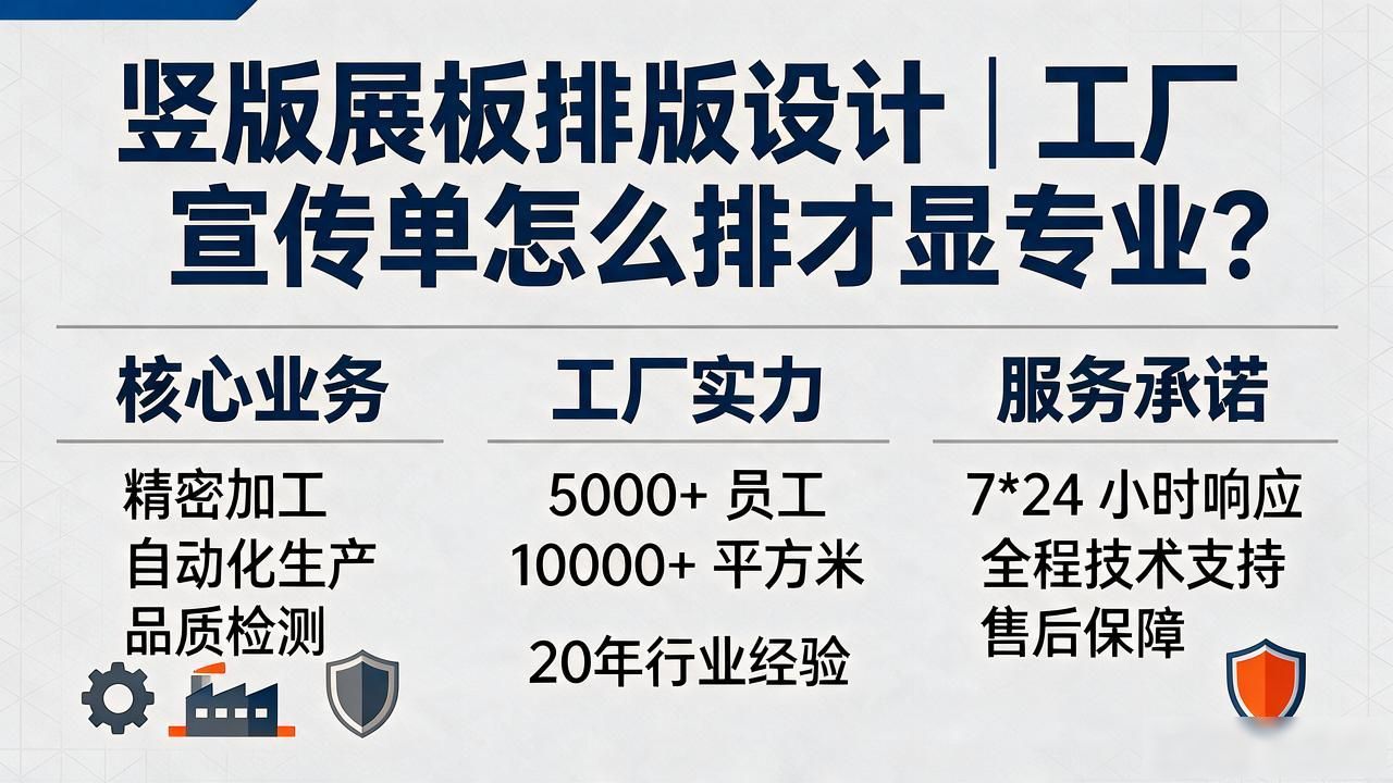 品质卖点排版技巧_竖版展板排版设计_生产加工宣传单设计