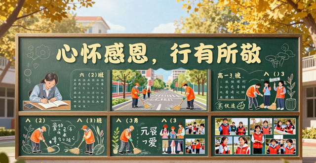 市体校班级黑板报评选活动_新学期黑板报设计图案大全_守规知礼爱国传承感恩奉献黑板报