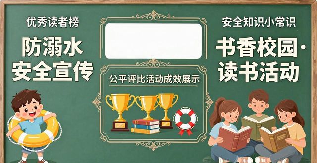 世界读书日主题黑板报评比活动_校园防溺水安全教育黑板报_优秀板报设计图案大全