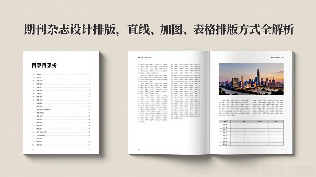 目录页排版方式_期刊杂志设计排版_直线排版目录页设计