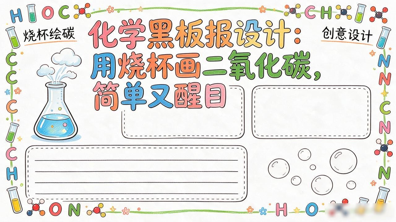 二氧化碳课件设计_中学化学课件封面设计_化学黑板报设计图案