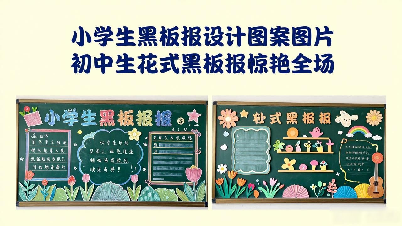小学生黑板报设计图案大全图片_初中黑板报设计_艺术生高考选择