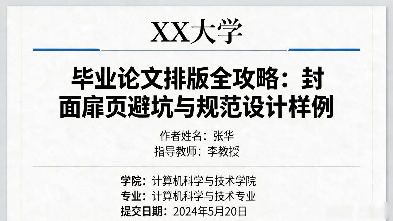 论文排版设计样例_封面扉页设计_毕业论文排版方法