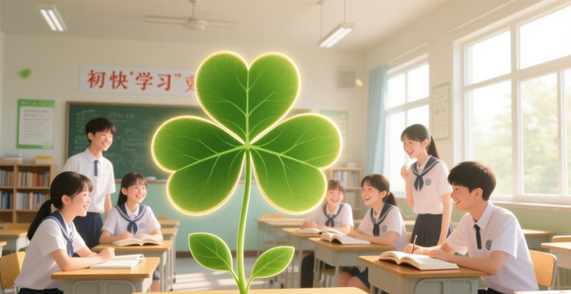 白色正圆背景象征纯洁和平圆形寓意团结和谐_H0571X新北市吉祥小学四叶草中队班徽logo设计寓意_三年级班徽设计图案大全