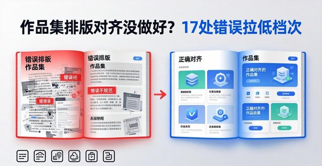 个人作品集排版设计_界面配图设计感提升_作品集对齐一致性问题