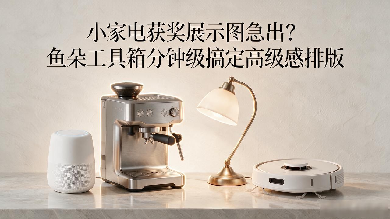 获奖展示图快速制作_鱼朵工具箱_小家电设计展板排版