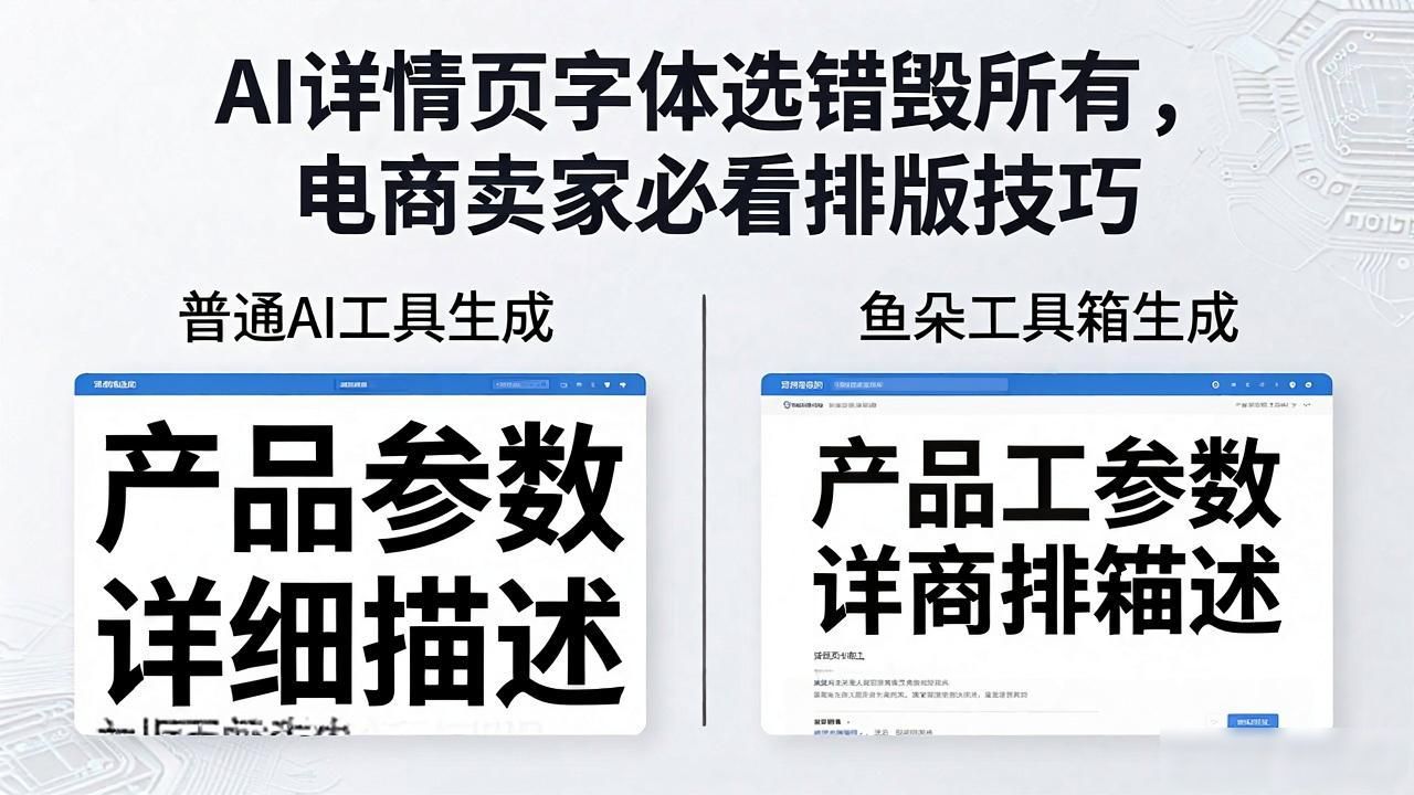 AI生成详情页字体避坑指南_纯文章排版设计_电商AI详情页字体优化