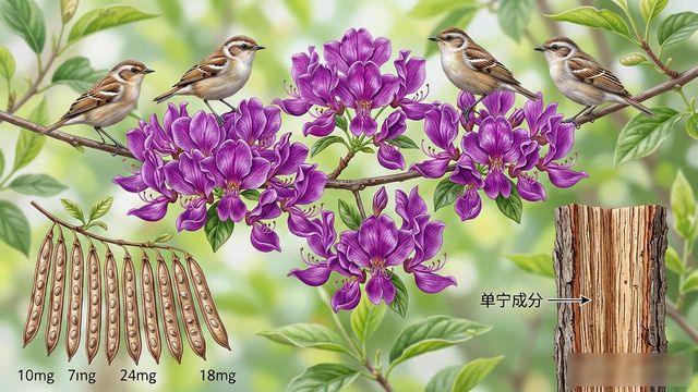 紫荆Cercis chinensis庭院植物_紫荆花设计图案_紫荆花与红花羊蹄甲区别