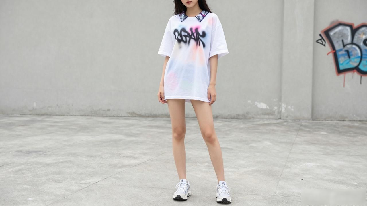 画布上的夏日私语_t桖创意设计图案_白色涂鸦T恤