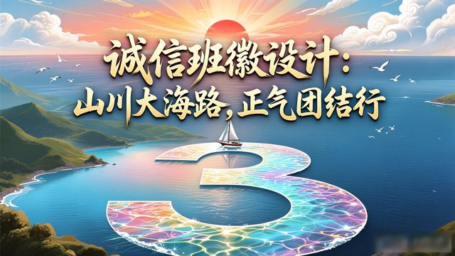 紫色圆形班徽图案_中国风班徽logo设计_班徽设计图案与诚信