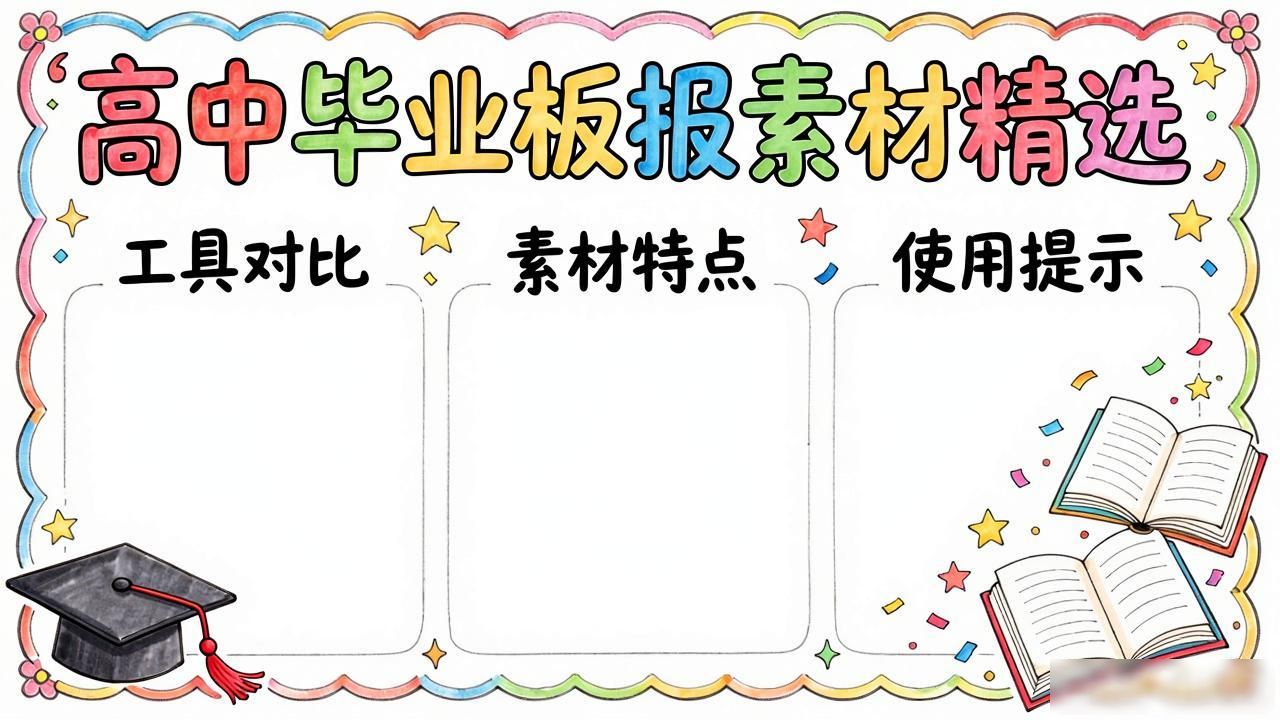 先行教辅微信小程序测评_高中毕业季黑板报设计素材工具_板报设计图案精选