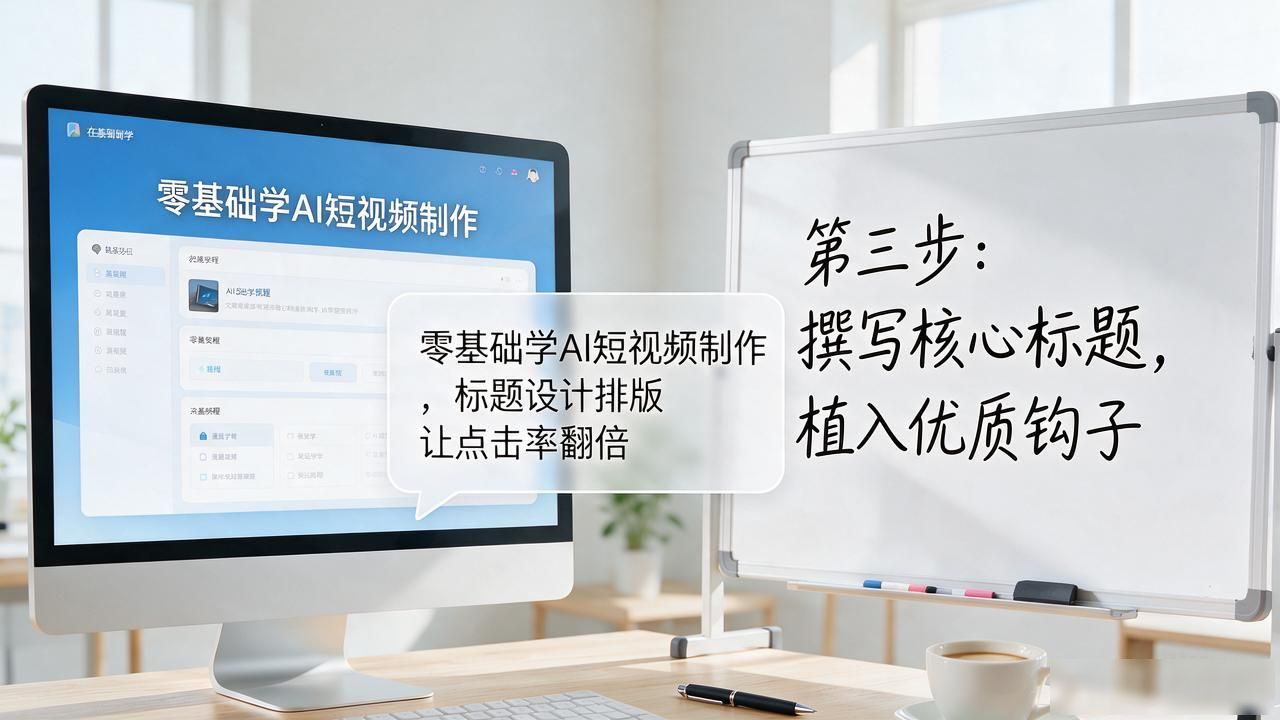 标题设计排版_读懂ai短视频制作培训班流量密码_吃透短视频点击逻辑