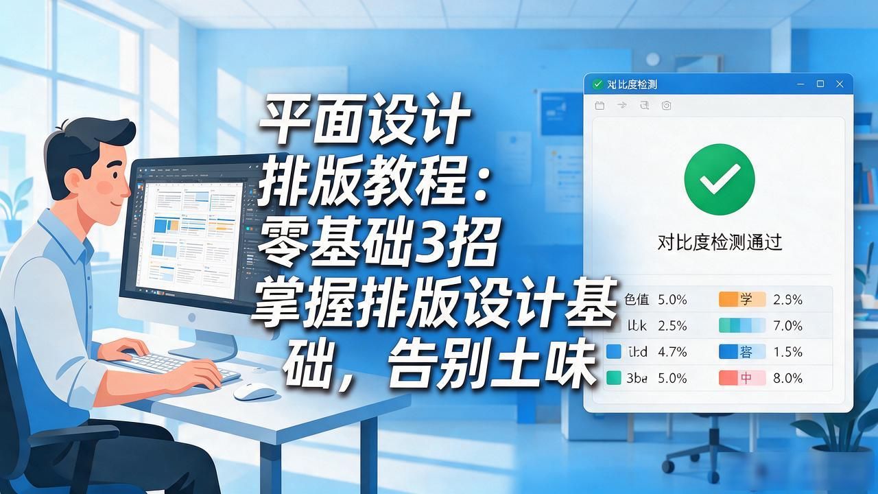 平面设计排版教程排版设计基础_零基础设计排版高级感_布局工具网格对齐排版逻辑