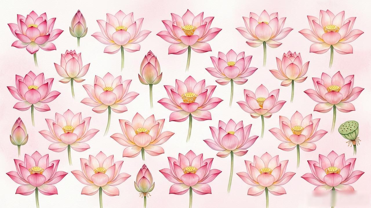 莲花设计图案大全_莲花历史象征意义_莲花栽培护理方法