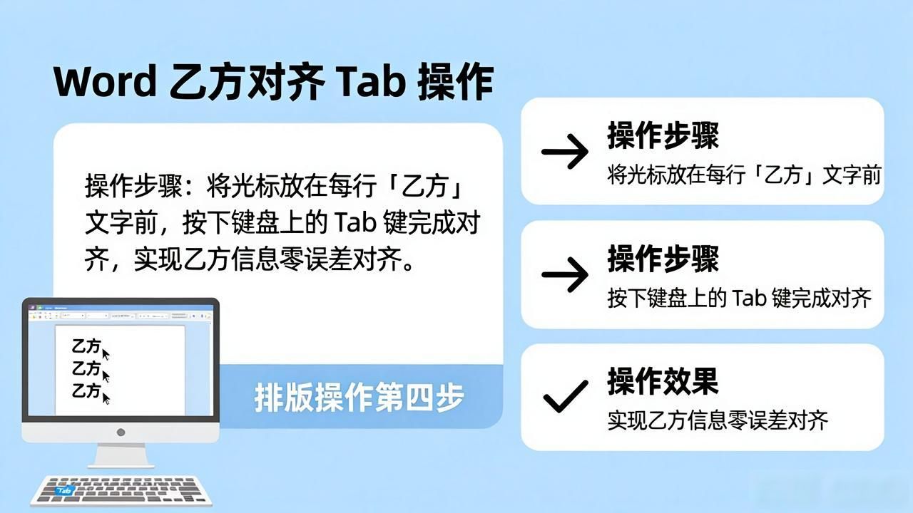 制表位对齐文字_中文字体排版设计_合同方案报价单排版