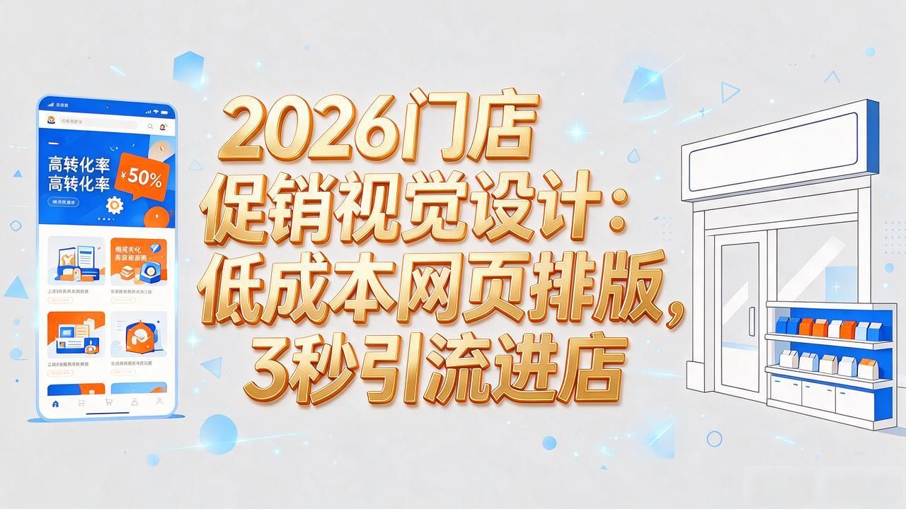 网页排版设计_线下门店引流视觉设计_简约大气门店促销版式
