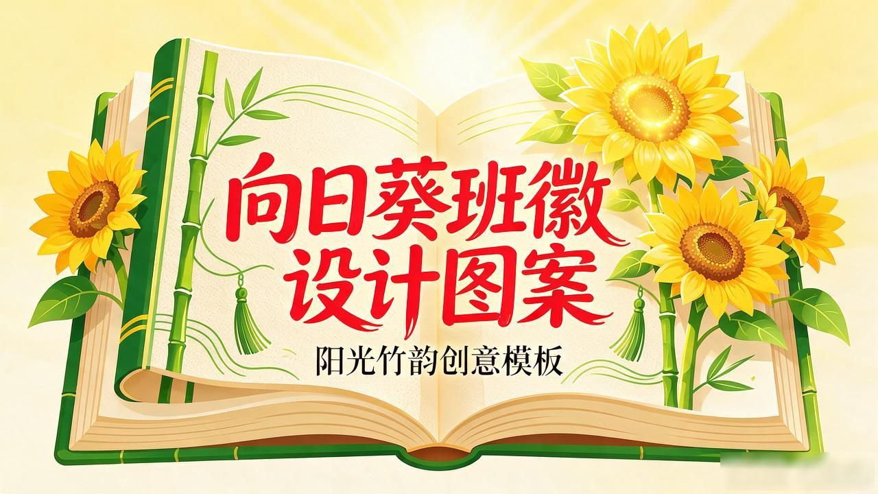 班徽设计_班级精神象征_向日葵班徽设计图案