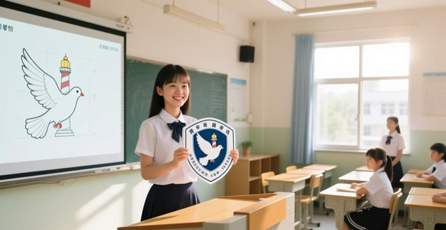 七年级学生创意班徽展示_武汉第三寄宿中学班徽设计大赛_班徽设计图案13班