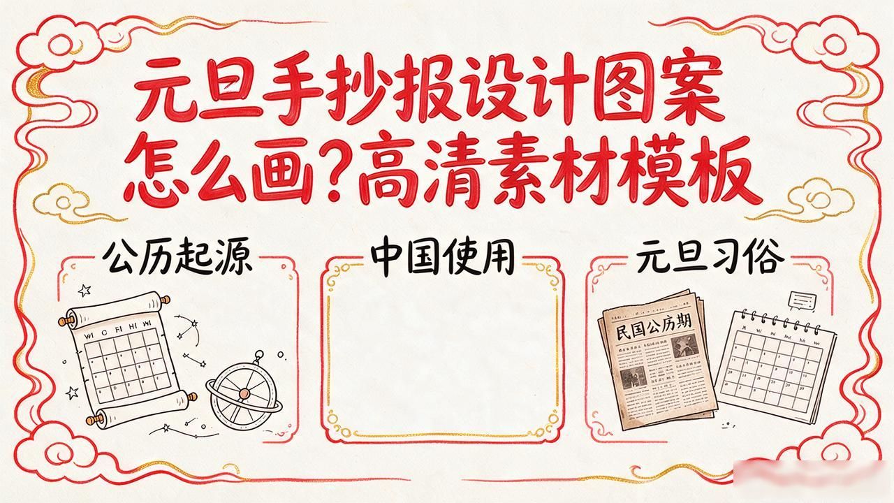 手抄报设计图案_元旦手抄报由来及意义_庆祝元旦手抄报内容设计