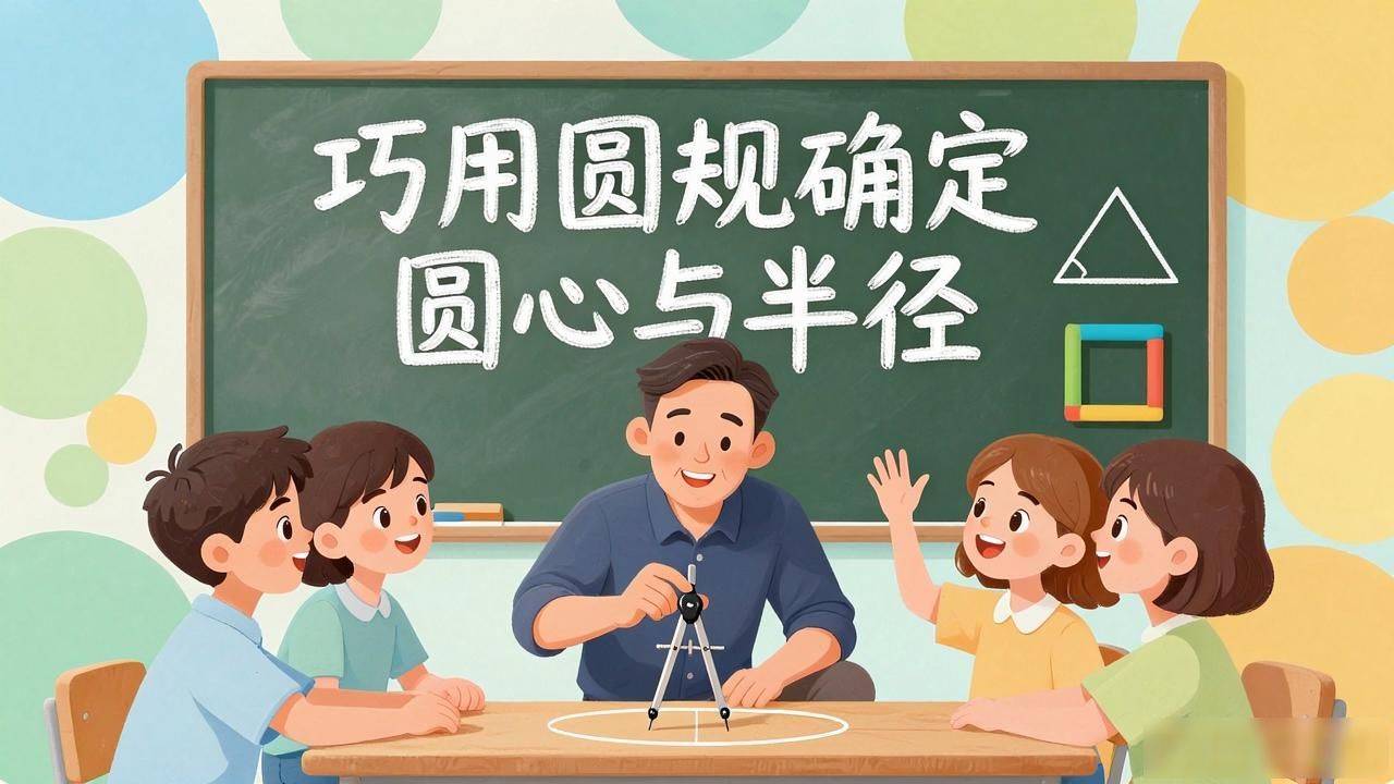 人教版六年级上册数学教学设计确定圆心与半径_六年级数学圆的特征教学_六年级圆规设计图案