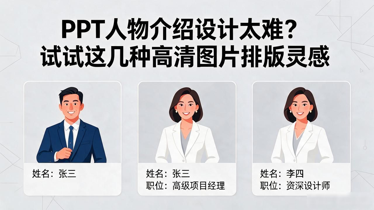 人物图片处理技巧_PPT人物介绍页_人物介绍图片排版设计