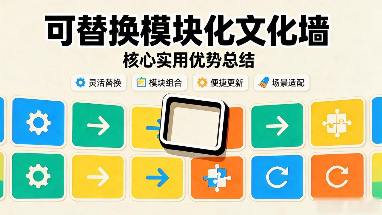 可替换模块化展板文化墙_创意展板排版设计模版_月度更新展板方案