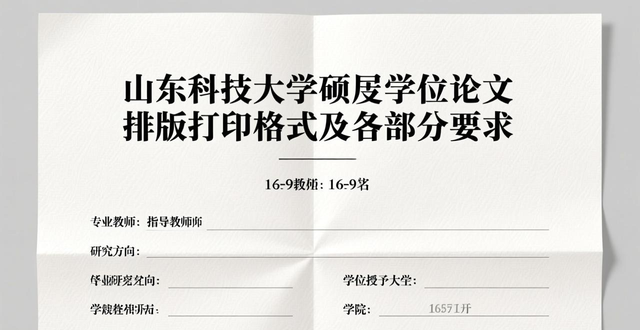 论文排版格式 设计_山东科技大学硕士学位论文封面扉页格式要求_山东科技大学硕士学位论文排版格式规定