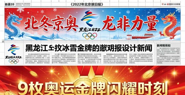 新闻报纸排版设计_北京冬奥会党报通版设计_省级党报版面创新手绘图解