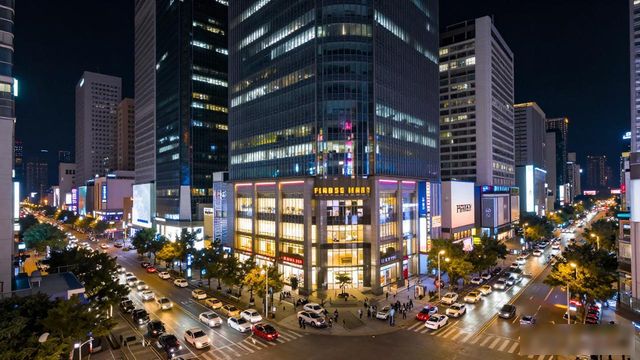 灯具设计排版_新媒体推广夜景图片素材_门店运营城市夜景图片