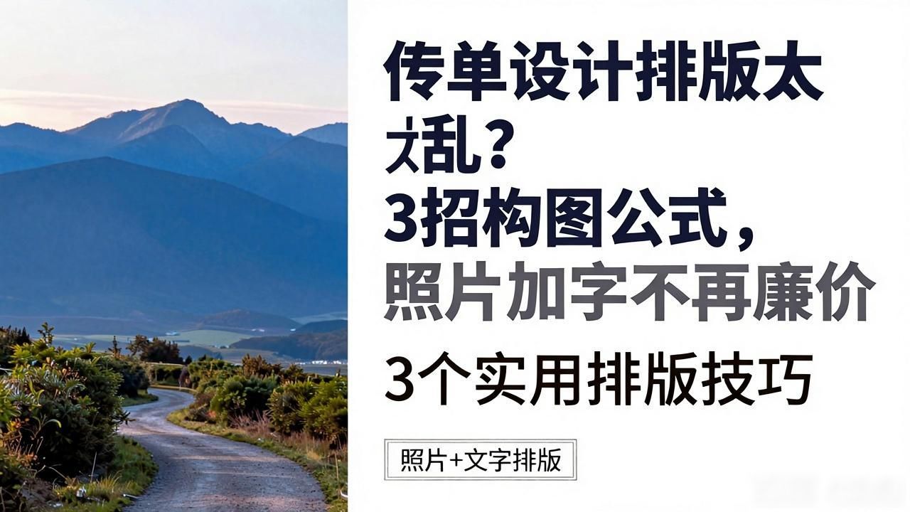 排版技巧提升_人物封面构图公式_传单设计 排版