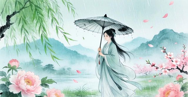 谷雨节气古风排版模板_古风公众号排版设计技巧_照片排版设计模板