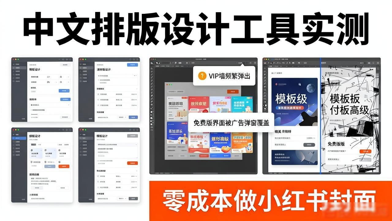 免费设计工具 小红书封面制作 无水印导出_中文排版设计