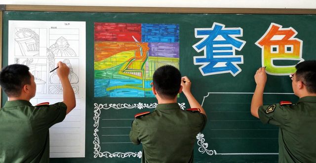 武警湖北总队咸宁支队板报设计培训_强军文化基层落地生根板报制作_优秀板报设计图案大全