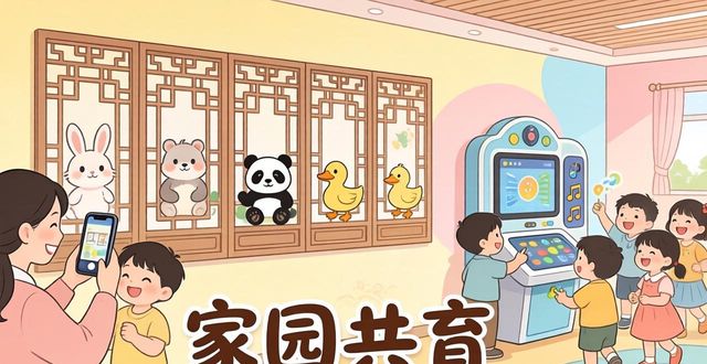 幼儿园文化墙设计_国风童趣文化墙案例_儿童照片排版设计