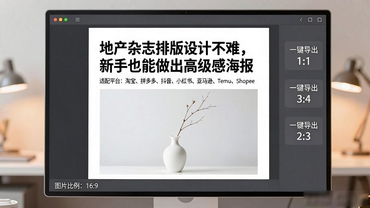 杂志风海报图怎么排不土_地产杂志排版设计_没有设计基础做杂志风海报