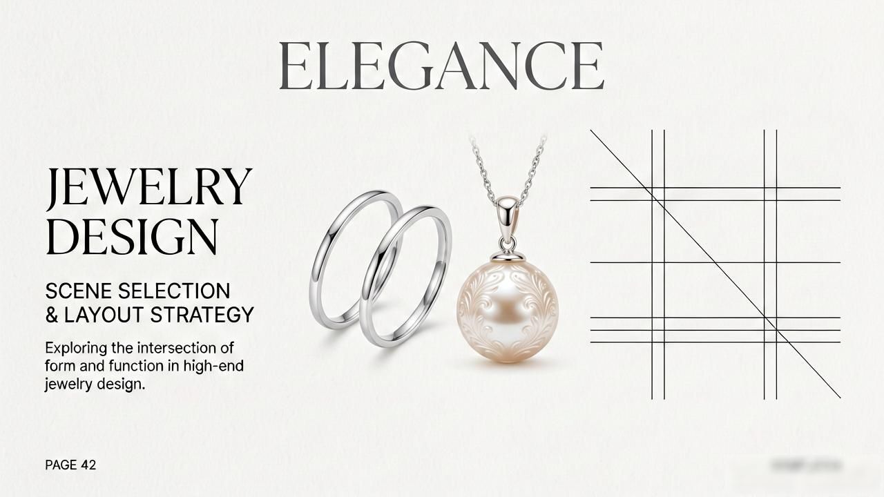 场景判断海报制作_珠宝杂志排版设计_服饰活动海报先换场景