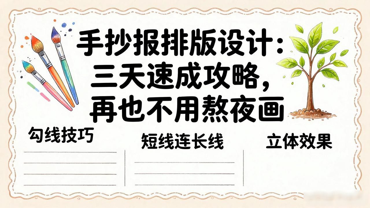 手抄报排版设计_亲子手抄报三天速成攻略_手抄报排版套路