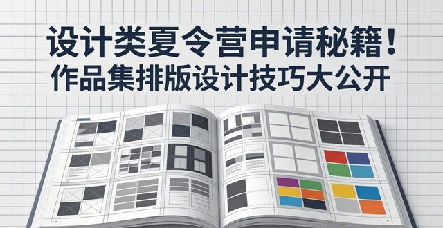 设计类夏令营作品集技巧_保研夏令营申请逻辑_作品集排版设计