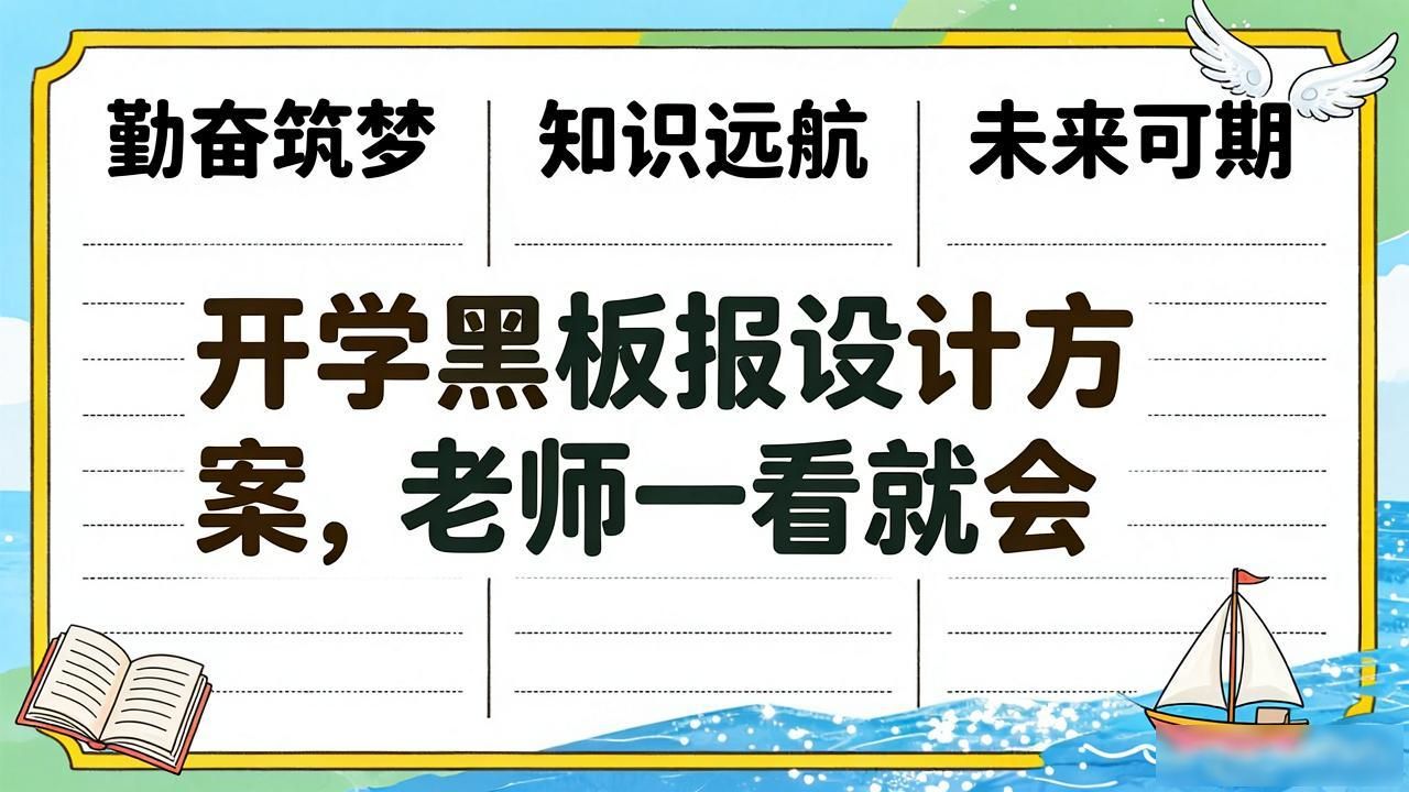 教室板报设计图案大全_开学黑板报主题素材_新学期黑板报设计灵感